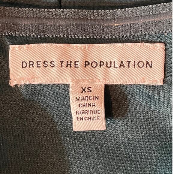 Dress the Population dress Esperanza long sleeve minidress green X-Small XS - Picture 5 of 5